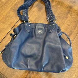 Michael Kors "Woodside" Navy Leather Purse