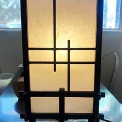 tarogo japanese wood and paper lamp kozo 9" x 18