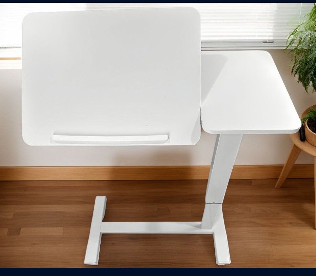 Overbed Bedside Desk Mobile Rolling Laptop Stand Tilting Overbed Table with Wheels Height Adjustable Tray Table for Laptop Bed Sofa Side Table ,Bedsid