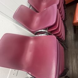 Red Stackable Chairs 