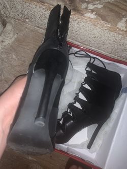 Black Lace Up Heels