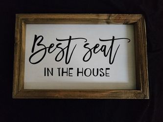 Best Seat In The House Wood Wall Decor