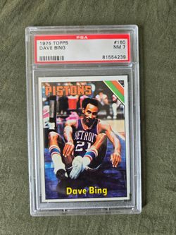 DAVE BING 1975 Topps #160 PSA Graded Card NM 7 NBA Detroit Pistons