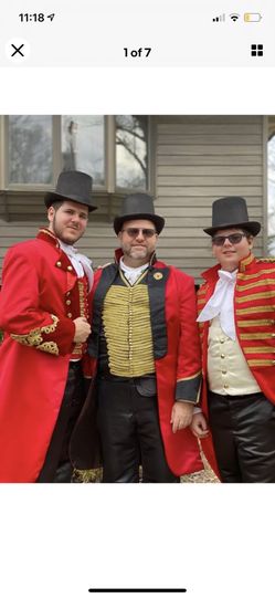 MENS GREATEST SHOWMAN INSPIRED CIRCUS RINGMASTER CUSTOM MADE COSTUME SZ LARGE