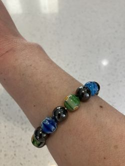 Glass & Magnetic Beaded Bracelet
