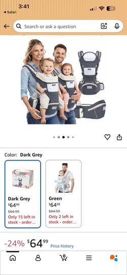 Kolwa multi -function baby waist carrier
