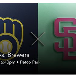 Padres / Brewers 2 Tix For Friday 21st Of June 