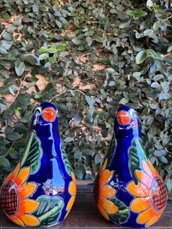 Set of 2 Talavera Dove Pot Planters