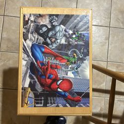 Small Spider-Man Desk With Seat And Storage 