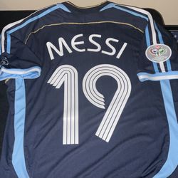 Argentina 2006 World Cup Lionel Messi Away Soccer Jersey #19 Adult Men’s Size XL New with Tags