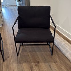 Black Oversized Chairs Set .  