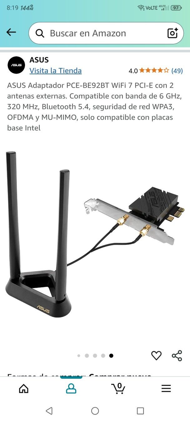 Asus Wifi 7 Pcie Adapter