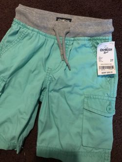 Oshkosh sea foam green shorts NWT 2T