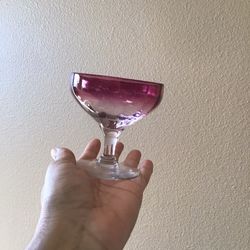 Vintage Amethyst Ombré Coupe Champagne, Cocktail Glasses (Set of 3)