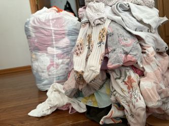 $.50 Ea . Bag Of 60 Pieces Baby Girl Clothes