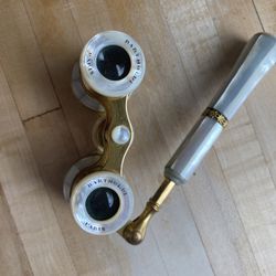 ANTIQUE BARTHOLDI PARIS MOTHER OF PEARL OPERA GLASSES