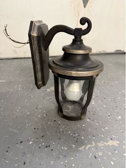 Outdoor wall light lantern sconce – oil rubbed bronze