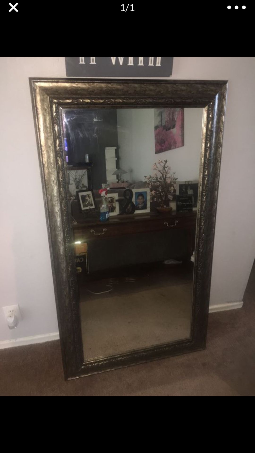 Large wall mirror