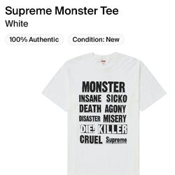 Supreme Monster WhiteT-shirt Size XL  