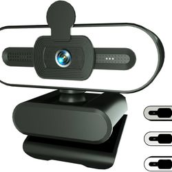 Professional 4K Streaming Webcam with Autofocus and Integrated Microphone