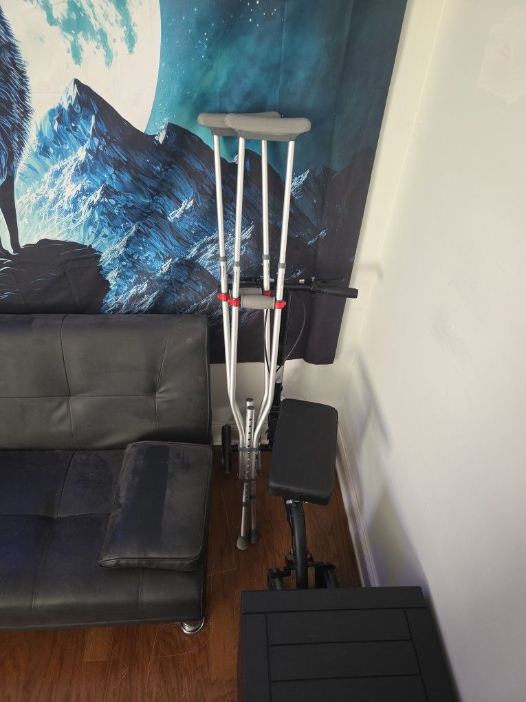 Crutches And Knee Scooter