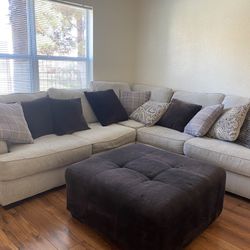 Grey And White Sectional 