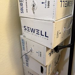 Bulk UTP CAT5E ethernet Sewell SolidRun 1500 to 3000 ft six boxes