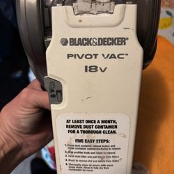 Black And Decker Dustbuster Pivot Vac