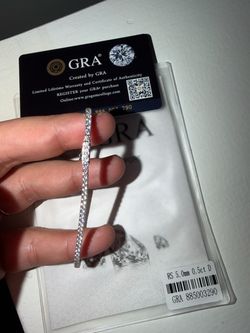 Bracelet silver moissanite