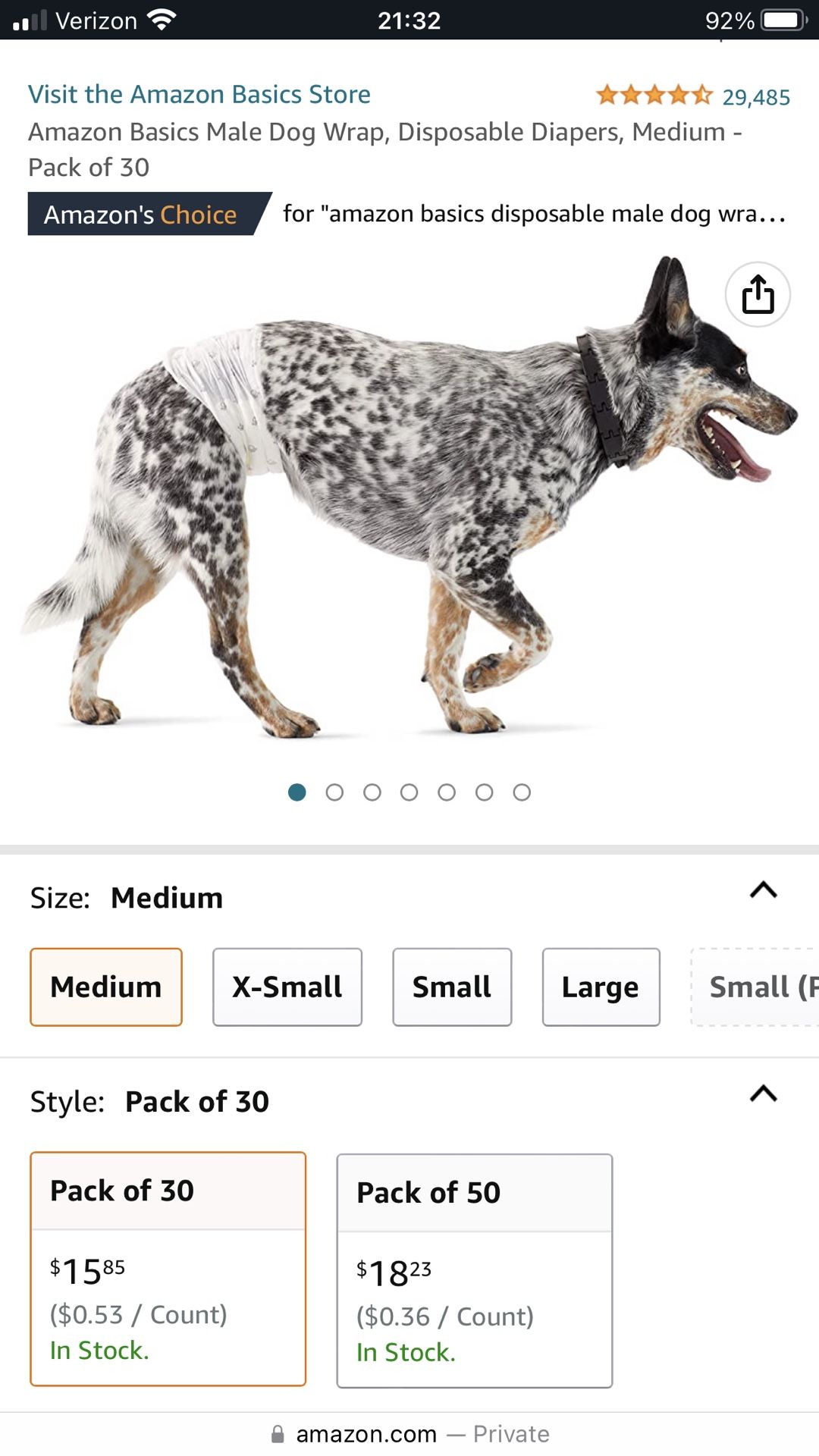 Dog Wraps Diapers