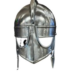 Lord Of The Rings Viking Helmet Solid Steel Silver Helmet