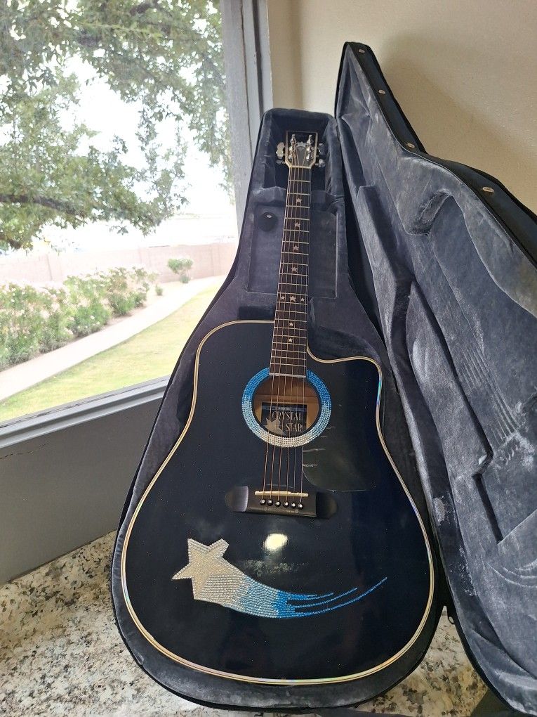 esteban acoustic electric guitar- Crystal Star Limited Edition-hardly Used