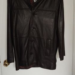 Vintage Men's Nicole Miller Leather Jacket For Sale - Size Medium