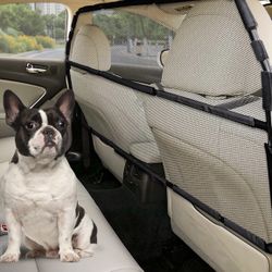 Dog Car Barrier Escape-Proof Divider for Seats & Cargo Area