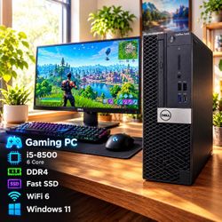 Budget Gaming PC Computer Tower Intel 6 Core, Nvidia GPU 