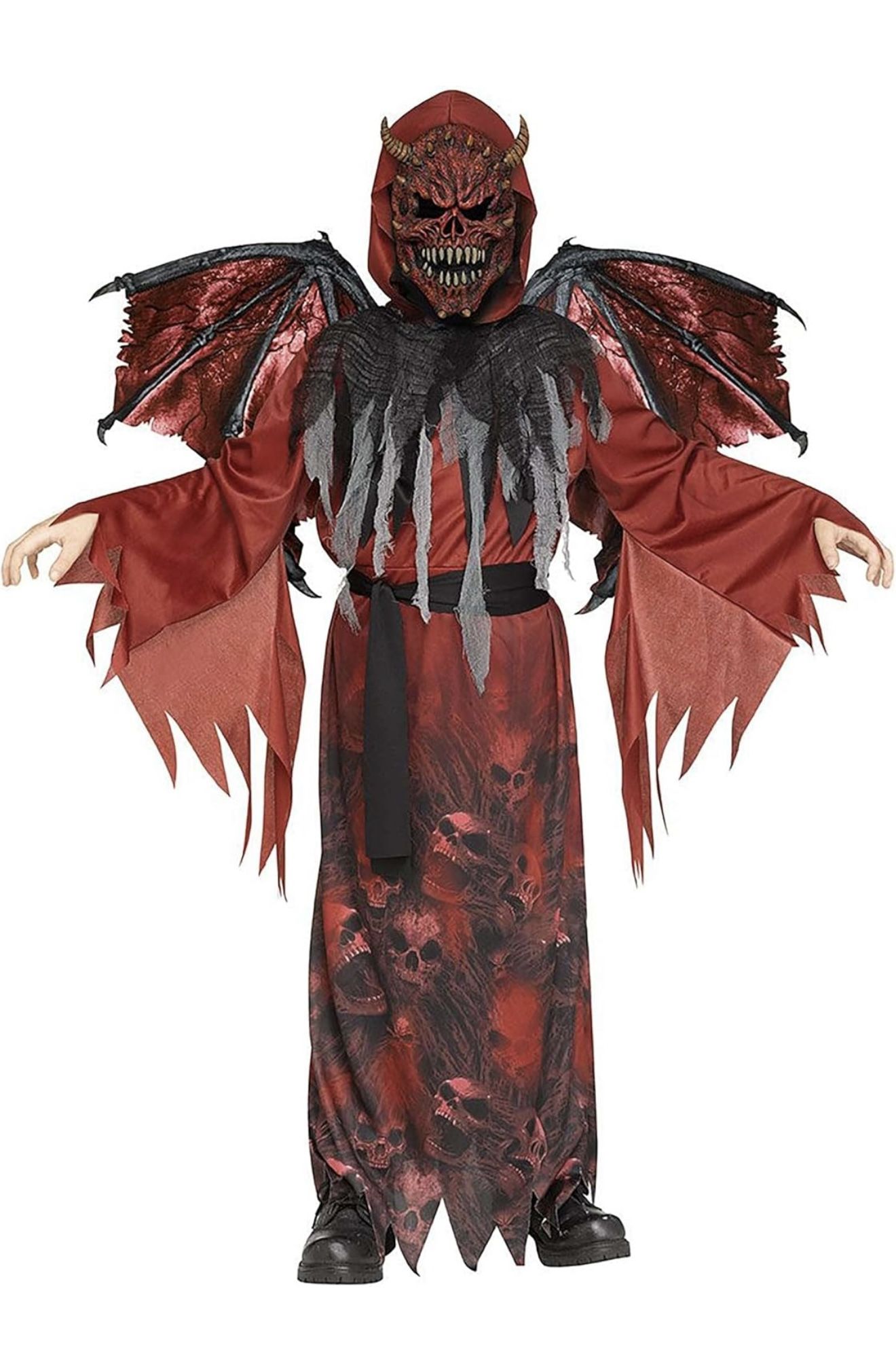 Kids Winged Demon Halloween Costume Sz Medium (8-10) Brand New