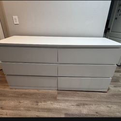 6 Drawers Dresser Ikea white