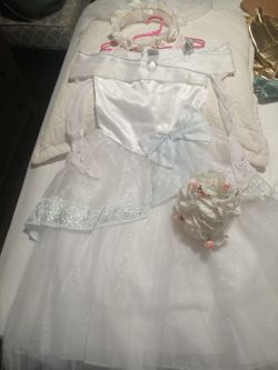 Disneys Halloween Princess Cinderella Costume M (7/8), Headgown, Ring, Flowers