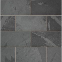 Montauk Black gauges Slate Floor And Wall Tile