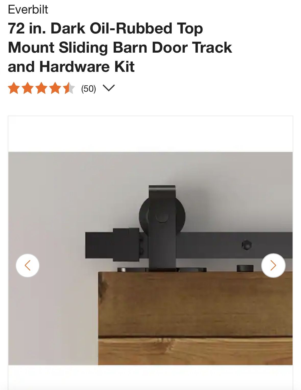 2x Mount Sliding Barn Door Track & Hardware Kit