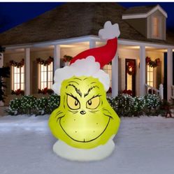 Grinch 10.5-ft LED Grinch Head Christmas Inflatable