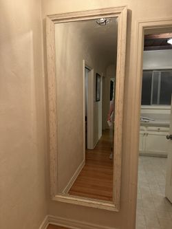 White Wood Wall Mirror