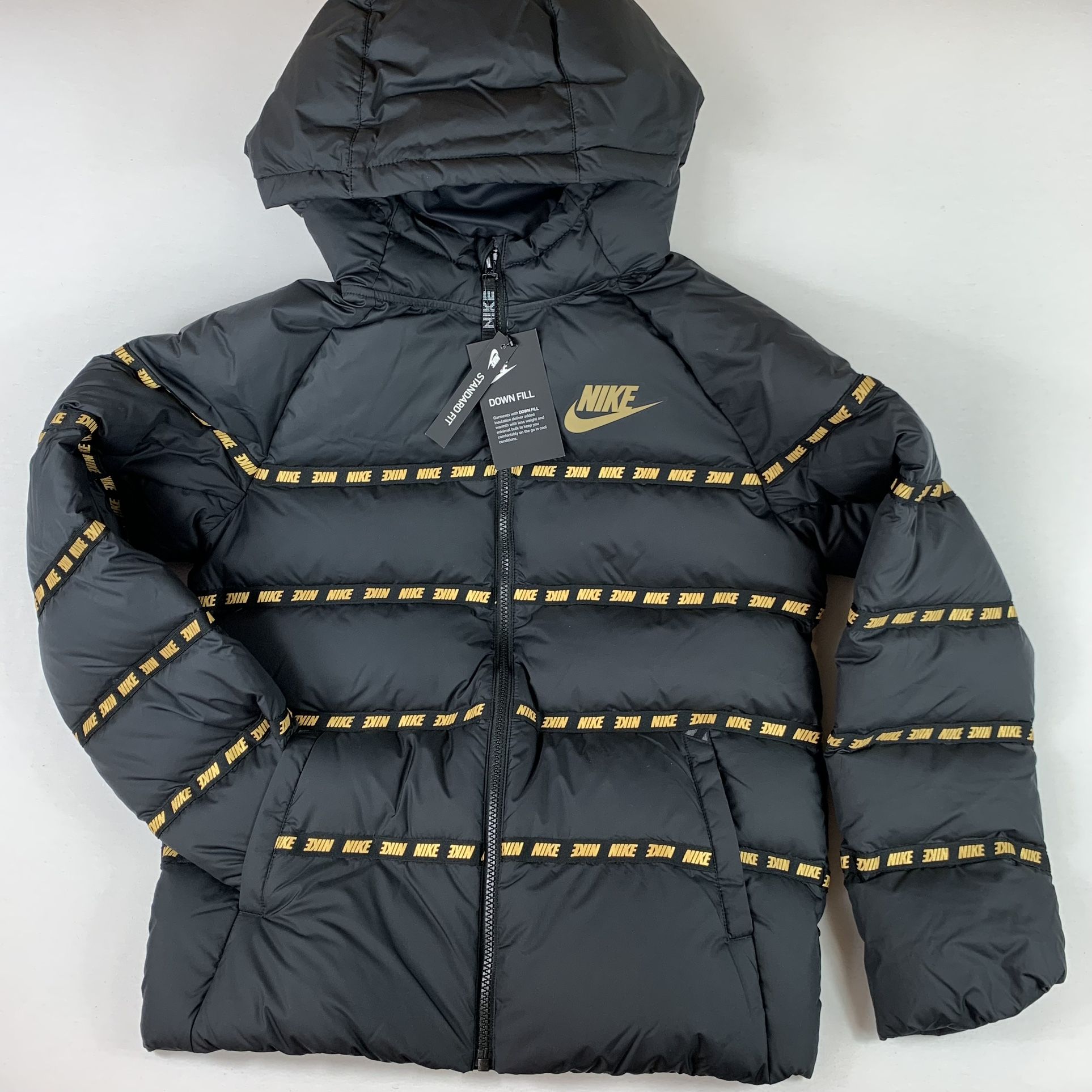 Nike Sportswear Big Kids Down Full Zip Jacket Metallic Gold youth