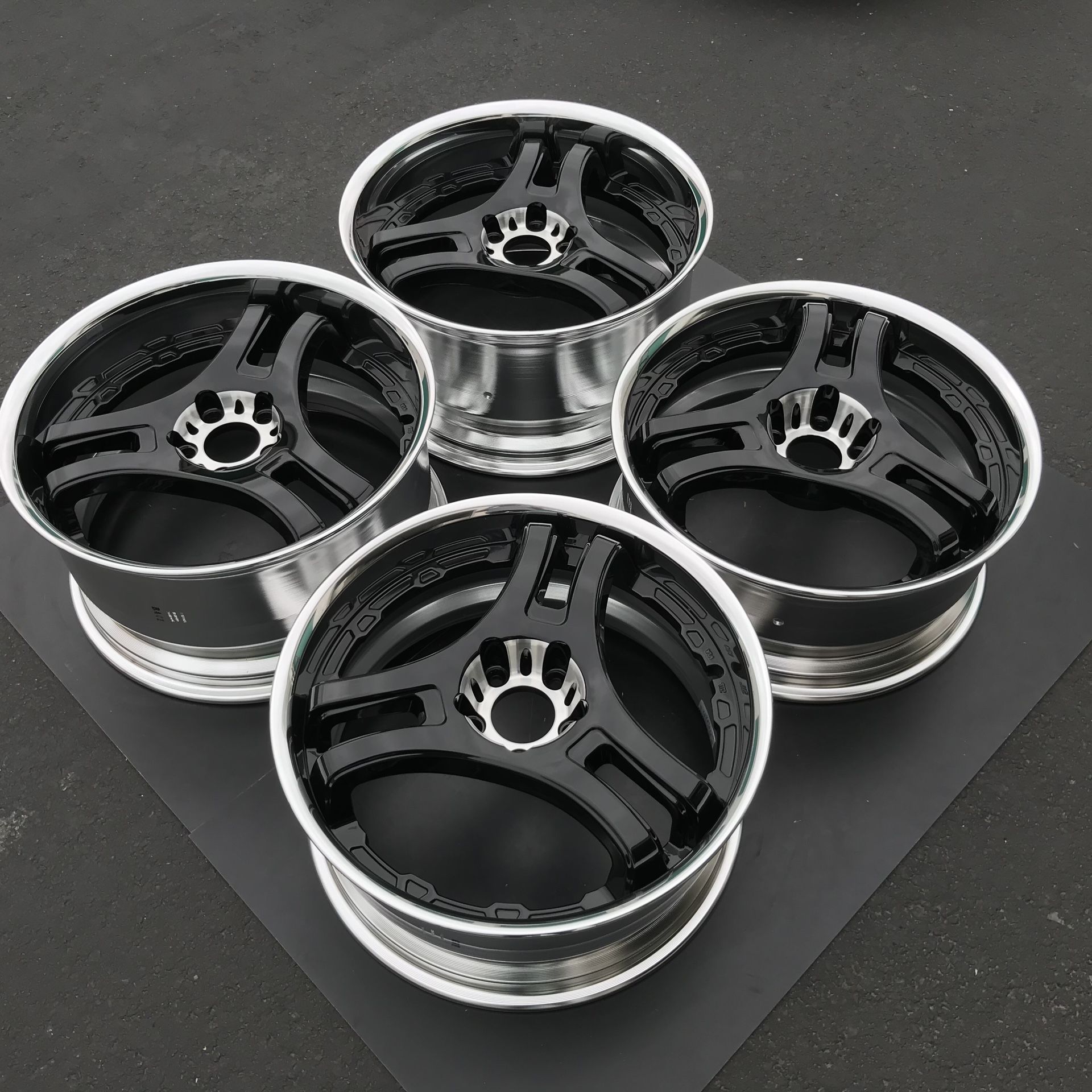 RH Pro S3 19x8.5 19x10 5x114.3 Black Finish (Made By Work Wheels Japan) Lexus IS250 IS350 Toyota Supra Mazda RX7 Nissan 300z Advan Super Racing SA3 V