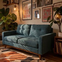 Macy Nari 58" Fabric Tufted Loveseat