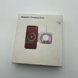 2-in-1 Magnetic Charging Dock - iPhone & Apple Watch Wireless Charger - MagSafe Compatible