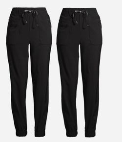 Women’s black scrubs hospital pants NEW 2 Pairs