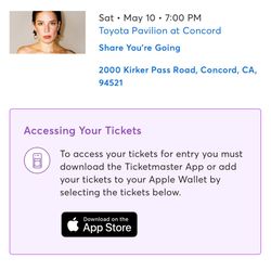 Halsey Concord 2 Floor Tickets (Fast lane Included)
