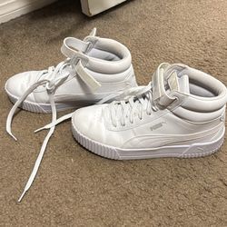 Puma White High Tops Women’s Size 8.5