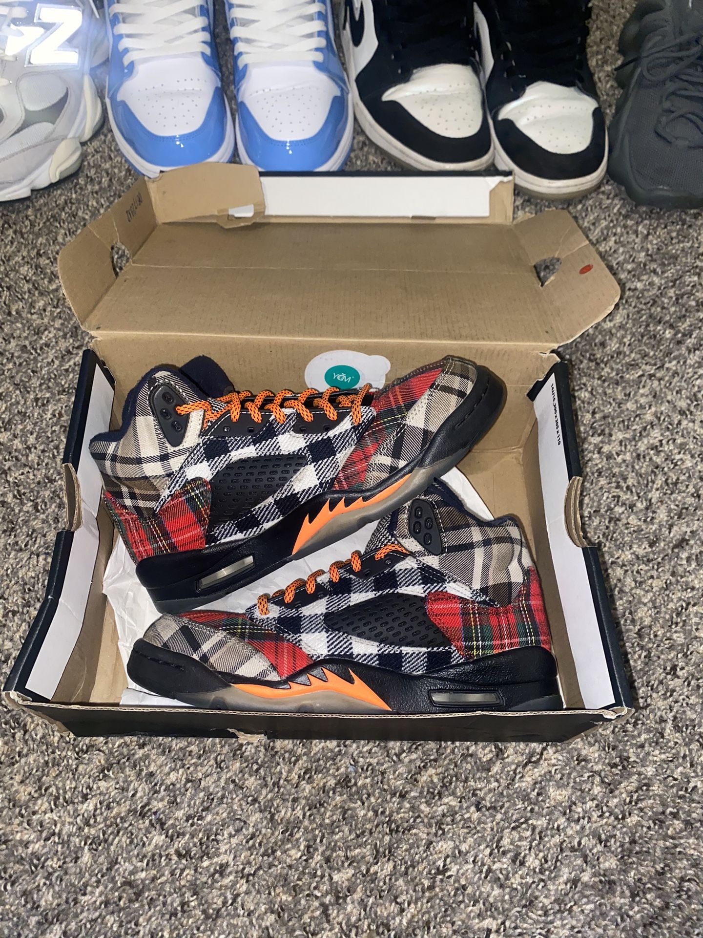 4Y Jordan 5 retro plaid 